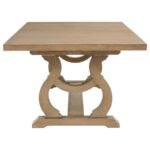 BROCKWAY 104-INCH EXTENSION LEAF DINING TABLE BARLEY BROWN - Image 7