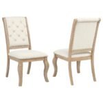 BROCKWAY UPHOLSTERED DINING CHAIR BARLEY BROWN (SET OF 2)