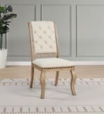 BROCKWAY UPHOLSTERED DINING CHAIR BARLEY BROWN (SET OF 2) - Image 2