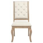 BROCKWAY UPHOLSTERED DINING CHAIR BARLEY BROWN (SET OF 2) - Image 4