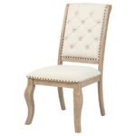 BROCKWAY UPHOLSTERED DINING CHAIR BARLEY BROWN (SET OF 2) - Image 5