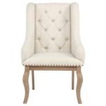 BROCKWAY UPHOLSTERED ARM CHAIR BARLEY BROWN (SET OF 2) - Image 4