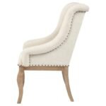 BROCKWAY UPHOLSTERED ARM CHAIR BARLEY BROWN (SET OF 2) - Image 6