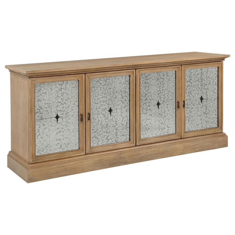110295_02x900.jpg BROCKWAY 4-DOOR DINING SIDEBOARD BUFFET CABINET BARLEY BROWN - Image 1