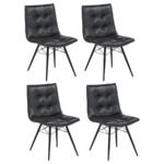 AIKEN UPHOLSTERED DINING SIDE CHAIR CHARCOAL (SET OF 4)