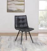 AIKEN UPHOLSTERED DINING SIDE CHAIR CHARCOAL (SET OF 4) - Image 2