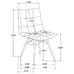 AIKEN UPHOLSTERED DINING SIDE CHAIR CHARCOAL (SET OF 4) - Image 12
