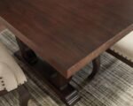 BROCKWAY 104-INCH EXTENSION LEAF DINING TABLE ANTIQUE JAVA - Image 5
