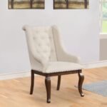 BROCKWAY UPHOLSTERED ARM CHAIR BARLEY JAVA (SET OF 2) - Image 2