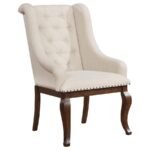BROCKWAY UPHOLSTERED ARM CHAIR BARLEY JAVA (SET OF 2)