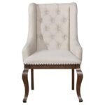 BROCKWAY UPHOLSTERED ARM CHAIR BARLEY JAVA (SET OF 2) - Image 3