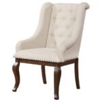 BROCKWAY UPHOLSTERED ARM CHAIR BARLEY JAVA (SET OF 2) - Image 4