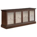 BROCKWAY 4-DOOR DINING SIDEBOARD BUFFET CABINET ANTIQUE JAVA