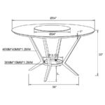 ABBY ROUND 54-INCH LAZY SUSAN DINING TABLE WHITE HIGH GLOSS - Image 4