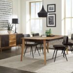 PARTRIDGE 5-PIECE DINING SET NATURAL SHEESHAM AND ESPRESSO