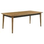 PARTRIDGE 5-PIECE DINING SET NATURAL SHEESHAM AND ESPRESSO - Image 3