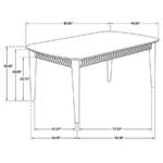 PARTRIDGE 5-PIECE DINING SET NATURAL SHEESHAM AND ESPRESSO - Image 10