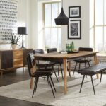 PARTRIDGE 6-PIECE DINING SET NATURAL SHEESHAM AND ESPRESSO