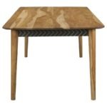 PARTRIDGE 6-PIECE DINING SET NATURAL SHEESHAM AND ESPRESSO - Image 5