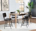 PARTRIDGE 5-PIECE COUNTER DINING SET SHEESHAM AND ESPRESSO