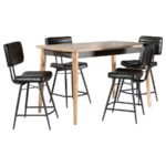 PARTRIDGE 5-PIECE COUNTER DINING SET SHEESHAM AND ESPRESSO - Image 2