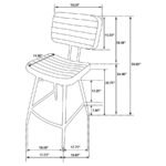 PARTRIDGE 5-PIECE COUNTER DINING SET SHEESHAM AND ESPRESSO - Image 13