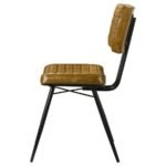 MISTY LEATHER UPHOLSTERED DINING SIDE CHAIR CAMEL (SET OF 2) - Image 6