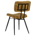 MISTY LEATHER UPHOLSTERED DINING SIDE CHAIR CAMEL (SET OF 2) - Image 7