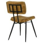 MISTY LEATHER UPHOLSTERED DINING SIDE CHAIR CAMEL (SET OF 2) - Image 8