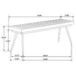 MISTY LEATHER UPHOLSTERED DINING BENCH ANTIQUE CAMEL - Image 6