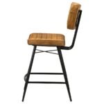 PARTRIDGE LEATHER COUNTER CHAIR ANTIQUE CAMEL (SET OF 2) - Image 6