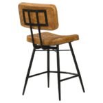 PARTRIDGE LEATHER COUNTER CHAIR ANTIQUE CAMEL (SET OF 2) - Image 8
