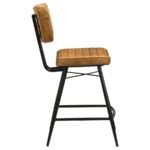 PARTRIDGE LEATHER COUNTER CHAIR ANTIQUE CAMEL (SET OF 2) - Image 9