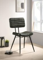 MISTY LEATHER UPHOLSTERED DINING CHAIR ESPRESSO (SET OF 2) - Image 2