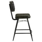 PARTRIDGE LEATHER COUNTER CHAIR ANTIQUE ESPRESSO (SET OF 2) - Image 9