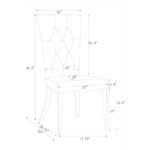 KERWIN 5-PIECE RECTANGULAR DINING TABLE SET GREY AND CHROME - Image 12