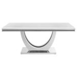 KERWIN RECTANGULAR 71-INCH STONE TOP DINING TABLE WHITE - Image 3