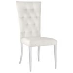 KERWIN VELVET UPHOLSTERED DINING SIDE CHAIR WHITE (SET OF 2) - Image 3