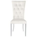 KERWIN VELVET UPHOLSTERED DINING SIDE CHAIR WHITE (SET OF 2) - Image 4