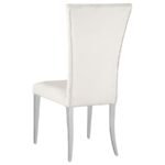 KERWIN VELVET UPHOLSTERED DINING SIDE CHAIR WHITE (SET OF 2) - Image 7