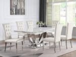 KERWIN VELVET UPHOLSTERED DINING SIDE CHAIR WHITE (SET OF 2) - Image 13