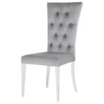 KERWIN VELVET UPHOLSTERED DINING SIDE CHAIR GREY (SET OF 2) - Image 5
