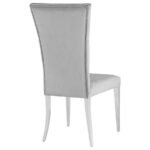 KERWIN VELVET UPHOLSTERED DINING SIDE CHAIR GREY (SET OF 2) - Image 9