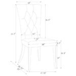 KERWIN VELVET UPHOLSTERED DINING SIDE CHAIR GREY (SET OF 2) - Image 12