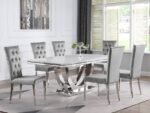 KERWIN VELVET UPHOLSTERED DINING SIDE CHAIR GREY (SET OF 2) - Image 13