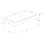 CARONE 5-PIECE 81-INCH RECTANGULAR WHITE GLASS DINING SET BLACK - Image 8