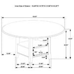 TWYLA 60-INCH ROUND DINING TABLE WITH DRAWER DARK COCOA - Image 7
