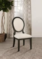 TWYLA OVAL BACK DINING SIDE CHAIR DARK COCOA (SET OF 2) - Image 2