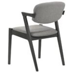 STEVIE PADDED WOOD DINING ARM CHAIR BLACK (SET OF 2) - Image 7