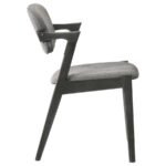 STEVIE PADDED WOOD DINING ARM CHAIR BLACK (SET OF 2) - Image 9